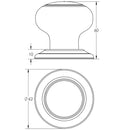 Frelan - Porcelain 50mm Cupboard Door Knobs - Plain White - JC16 - Choice Handles