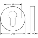Frelan - Euro Profile Escutcheon PVD 52x8mm - Gun Metal - JGM16 - Choice Handles