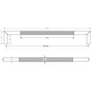 Frelan - Three One Six Linear Knurled Door Handle  - Gun Metal - JGM402 - Choice Handles