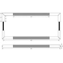 Frelan - 425x20mm GM Mitred B/T Knurled Pull Handle 304g - Gun Metal - JGM8 - Choice Handles