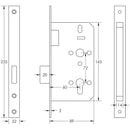 Jedo 72mm Dark Bronze Din Euro Deadlock 60mm Backset - JL-DD60DB - Choice Handles