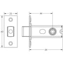 Frelan - Heavy Duty Tubular Deadbolts 63mm - Polished Stainless Steel - JL-HDB64PSS - Choice Handles