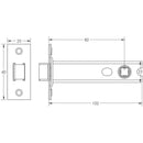 Frelan - Heavy Duty Tubular Latch 102mm - Black - JL-HDT102BL - Choice Handles