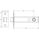 Frelan - Heavy Duty Tubular Deadbolts 102mm - Polished Stainless Steel - JL-HDB102PSS - Choice Handles