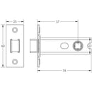 Frelan - Heavy Duty Tubular Latch 63mm - Satin Stainless Steel - JL-HDT64SS - Choice Handles