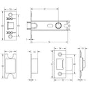Jedo - 75mm Antique Brass Tubular latch - JL121AB - Choice Handles