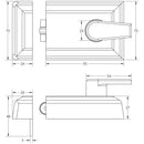 Frelan - Roller Bolt Nightlatch - Polished Chrome - JL5011PC - Choice Handles