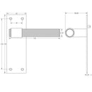 Three One Six PVD Range - Pull Handles 600x25mm Bolt Through - Black - JMB10 - Choice Handles
