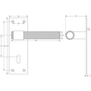 Frelan - Nero T-Bar Knurled Door Handle on Latch Backplate - Matt Black - JMB100 - Choice Handles