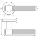 Frelan - Nero T-Bar Knurled Door Handle on Euro Profile Backplate - Matt Black - JMB103 - Choice Handles