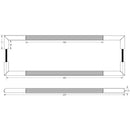 Three One Six PVD Range - Linear Pull Handles 600x25mm Bolt Through - Black - JMB14 - Choice Handles
