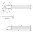 Frelan - Mitred Diamond Knurled Lever on Round Rose - Matt Black - JMB401 - Choice Handles