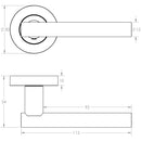 Frelan - Twirl Door Handle On Rose   - Matt Black - JMB504 - Choice Handles
