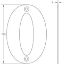 Frelan - 100mm Numerals 100mm No. 4 - Satin Stainless Steel - JSS-4 - Choice Handles
