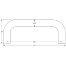 Frelan - D Shaped 22mm Pull Handles 425mm,  Bolt Through G304 - Satin Stainless Steel - JSS119C - Choice Handles