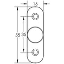 Frelan - D Shaped 22mm Pull Handles 600mm,  Bolt Through G304 - Satin Stainless Steel - JSS119D - Choice Handles