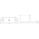 Frelan -  Round Bar Window Casement Stay 260mm (10") - Satin Stainless Steel - JSS1237 - Choice Handles