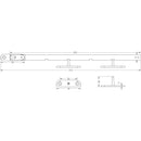 Frelan - Espagnolette Casement Fastener - Right Hand - Satin Stainless Steel - JSS1235R - Choice Handles