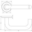 Frelan - D Shaped 22mm Pull Handles 600mm, Back to Back Fixing, G304 - Satin Stainless Steel - JSS123D - Choice Handles