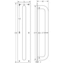 Frelan - Pull Handles On Backplate 225mm - Satin Stainless Steel - JSS1601 - Choice Handles