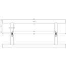 Frelan - Guardsman 19mm Pull Handles 1000mm x 900mm, Bolt Through Fixing - Satin Stainless Steel - JSS219C - Choice Handles