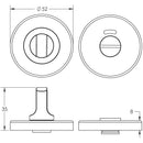 Frelan - Stainless Steel Standard Turns & Releases without Indicator Grade 201 52x8mm Grade 304 - Satin Stainless Steel - JSS225 - Choice Handles