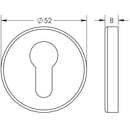 Frelan - Oval Profile Escutcheon 52mm x 8mm - Grade 201 , Satin Stainless Steel - JSS27 - Choice Handles