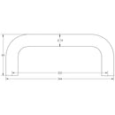 Frelan - D Shaped 19mm Pull Handles 150mm,  Bolt Through - Satin Stainless Steel - JSS319A - Choice Handles