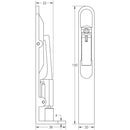 Jedo - 150x20mm Lever action radius flush bolt - Antique Brass - JSS50RAB - Choice Handles