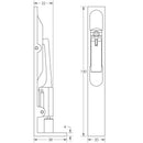 Jedo - Stainless Steel Flush Bolts JSS50 Dark Bronze 150mm x 20mm Square Forend - JSS50DB - Choice Handles