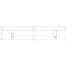 Frelan - Cranked Pull Handle 600mm - Satin Stainless Steel - JSS519A - Choice Handles