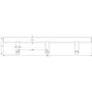 Frelan - Cranked Pull Handle 1200mm - Satin Stainless Steel - JSS519B - Choice Handles