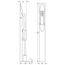 Jedo - Lever Action Flushbolts Radiused Forend 203x20mm Antique Brass - JSS51RAB - Choice Handles