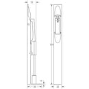 Jedo - Stainless Steel Flush Bolts JSS51 Dark Bronze 203mm x 20mm Square Forend - JSS51DB - Choice Handles