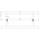 Frelan - 32mm Guardsman Pull Handles B2B Fixing 600x32x400mm - Satin Stainless Steel - JSS521A - Choice Handles