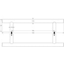 Frelan - 32mm Guardsman Pull Handles B2B Fixing 800x32x600mm - Satin Stainless Steel - JSS521B - Choice Handles