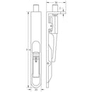 Frelan - Lever Action Flushbolts Square Forend 914x20mm - Satin Stainless Steel - JSS57 - Choice Handles