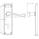 Frelan - Scroll Door Handles On Backplate - Lever Lock - Polished Chrome - JV10PC - Choice Handles