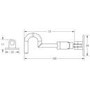 Frelan - Cabin hook 75mm  - Polished Brass - JV110APB - Choice Handles
