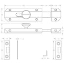 Frelan - Standard Profile Square Keyhole Escutcheon - Satin Chrome - JV153SC - Choice Handles