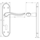 Frelan - Henley Door Handles On Backplate - Lever Lock - Polished Chrome - JV190PC - Choice Handles