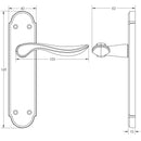 Frelan - Henley Door Handles On Backplate - Lever Lock - Satin Chrome - JV190SC - Choice Handles