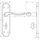 Frelan - Henley Door Handles On Backplate - Bathroom - Polished Chrome - JV193PC - Choice Handles