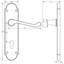Frelan - Epsom Door Handles On Backplate - Bathroom - Satin Chrome - JV250BSC - Choice Handles