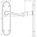 Frelan - Epsom Door Handles On Backplate - Latch - Polished Brass - JV251PB - Choice Handles
