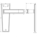 Frelan - Art Deco Door Handles On Backplate - Latch - Polished Chrome - JV254PC - Choice Handles