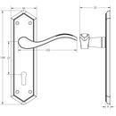 Frelan - Paris Door Handles On Backplate - Lever Lock - PVD Brass - JV280PVD - Choice Handles