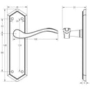 Frelan - Paris Door Handles On Backplate - Latch - Polished Chrome - JV281PC - Choice Handles