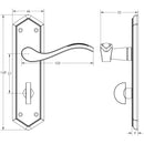 Frelan - Paris Door Handles On Backplate - Latch - Satin Chrome - JV281SC - Choice Handles