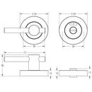 Frelan - Paris Door Handles On Backplate - Bathroom - Satin Chrome - JV283SC - Choice Handles